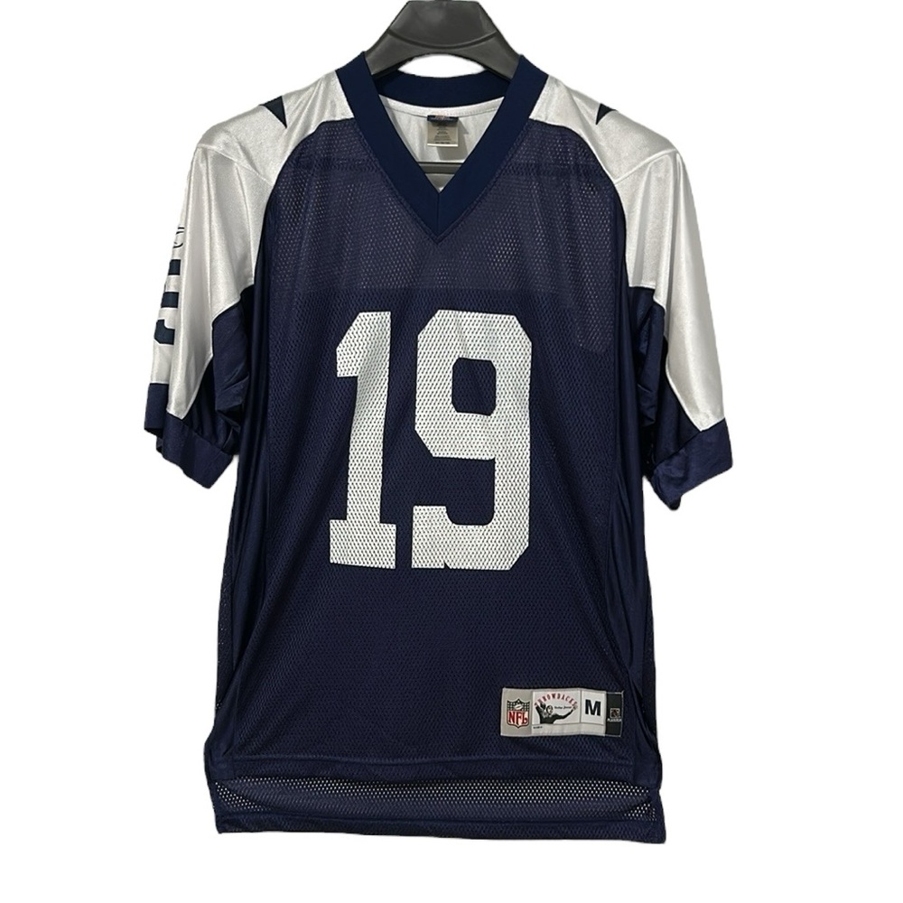 Vintage K. Johnson #19 Dallas Cowboys Reebok‎ NFL Throwbacks football jersey.
